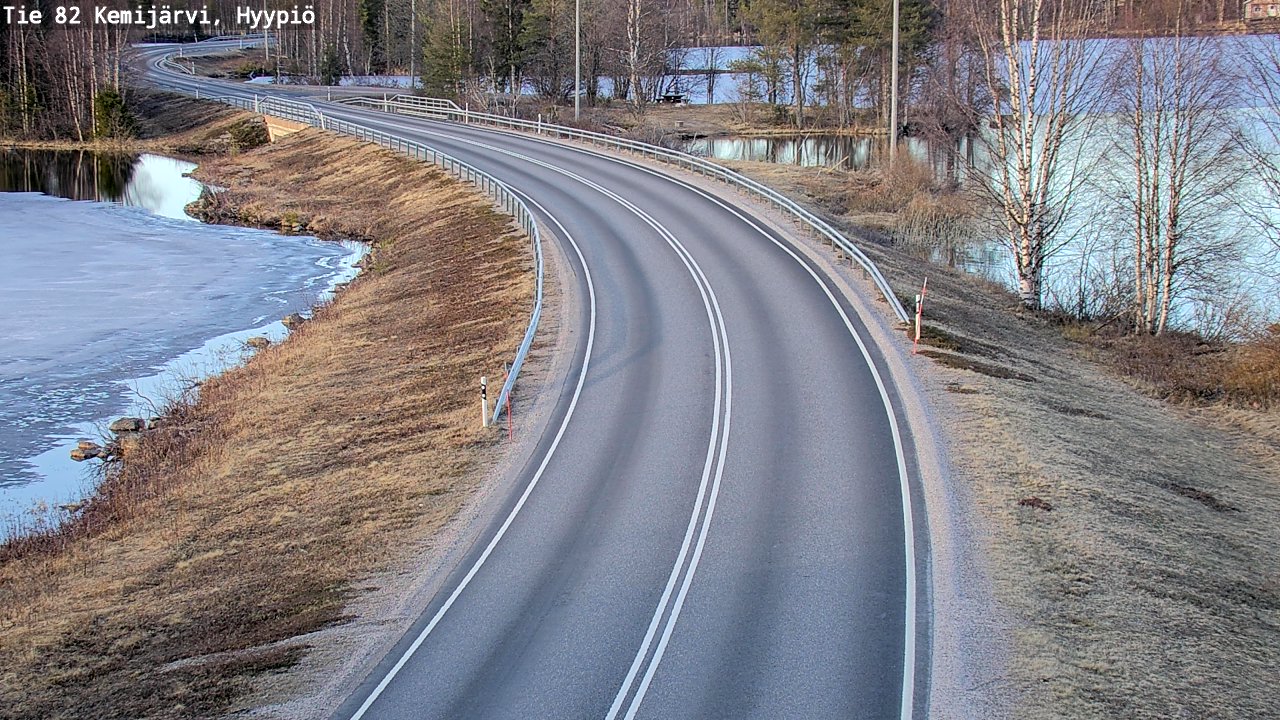 Weather Camera Image Road 82 Kemijärvi, Hyypiö, Kemijärvi, Lappi