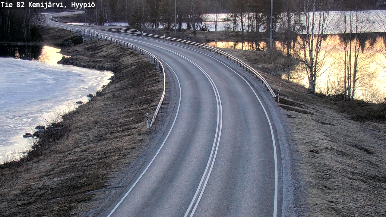 Weather Camera Image Väg 5 Kemi träsk, hyypiö, Kemijärvi, Lappi