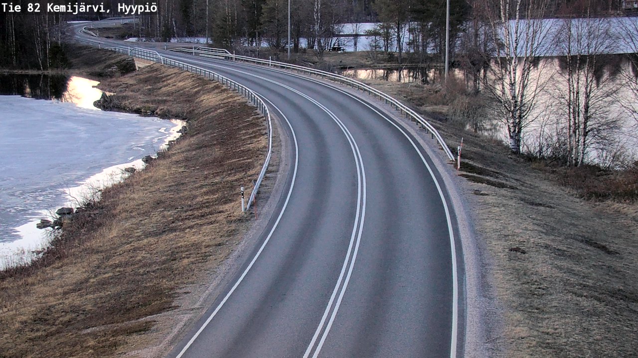 Weather Camera Image Road 82 Kemijärvi, Hyypiö, Kemijärvi, Lappi