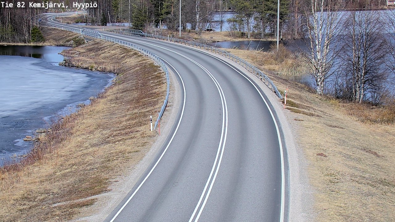 Weather Camera Image Road 82 Kemijärvi, Hyypiö, Kemijärvi, Lappi