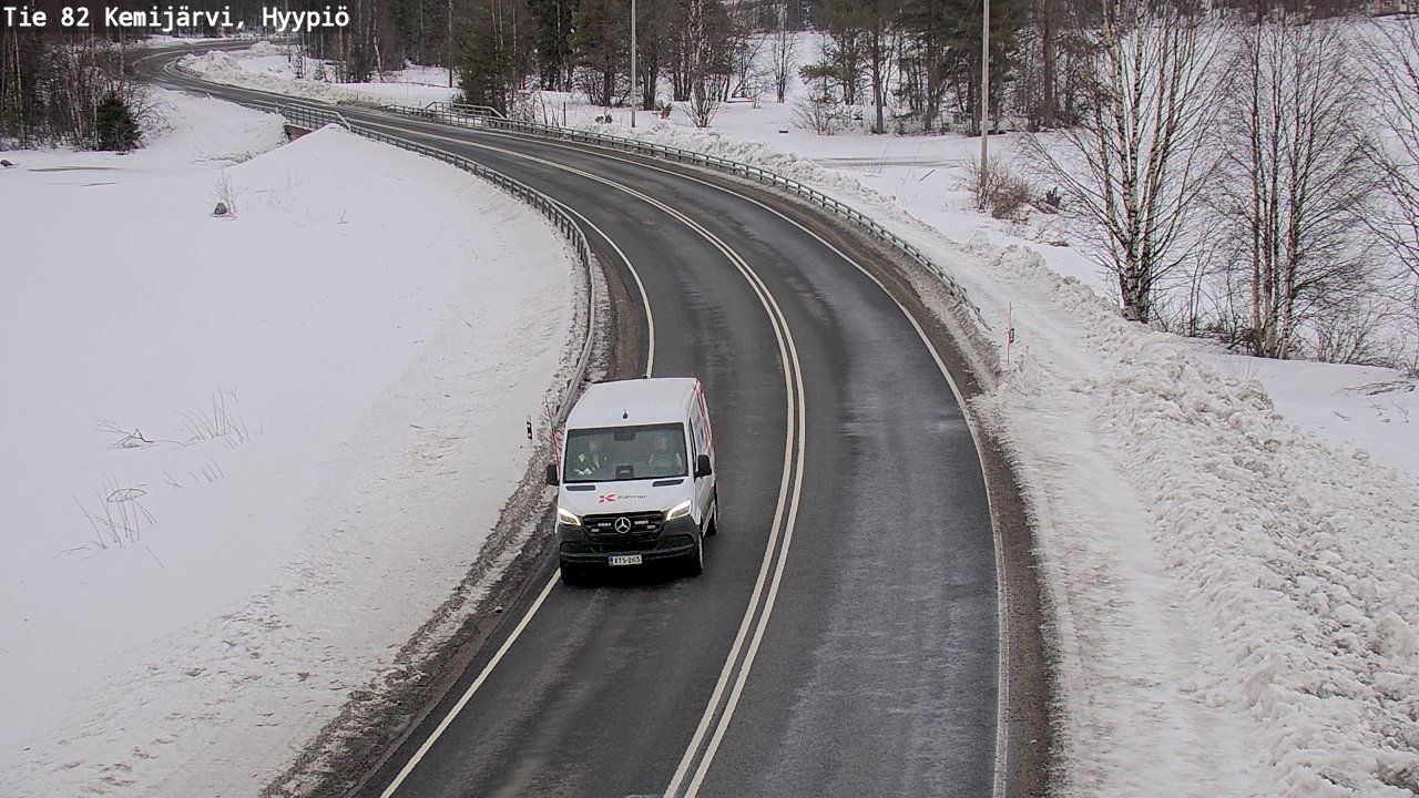 Weather Camera Image Road 82 Kemijärvi, Hyypiö, Kemijärvi, Lappi