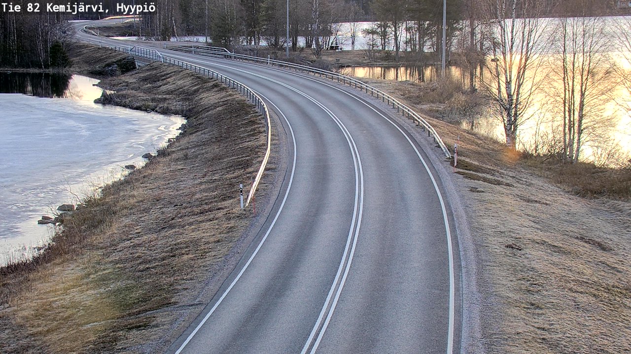 Weather Camera Image Road 82 Kemijärvi, Hyypiö, Kemijärvi, Lappi