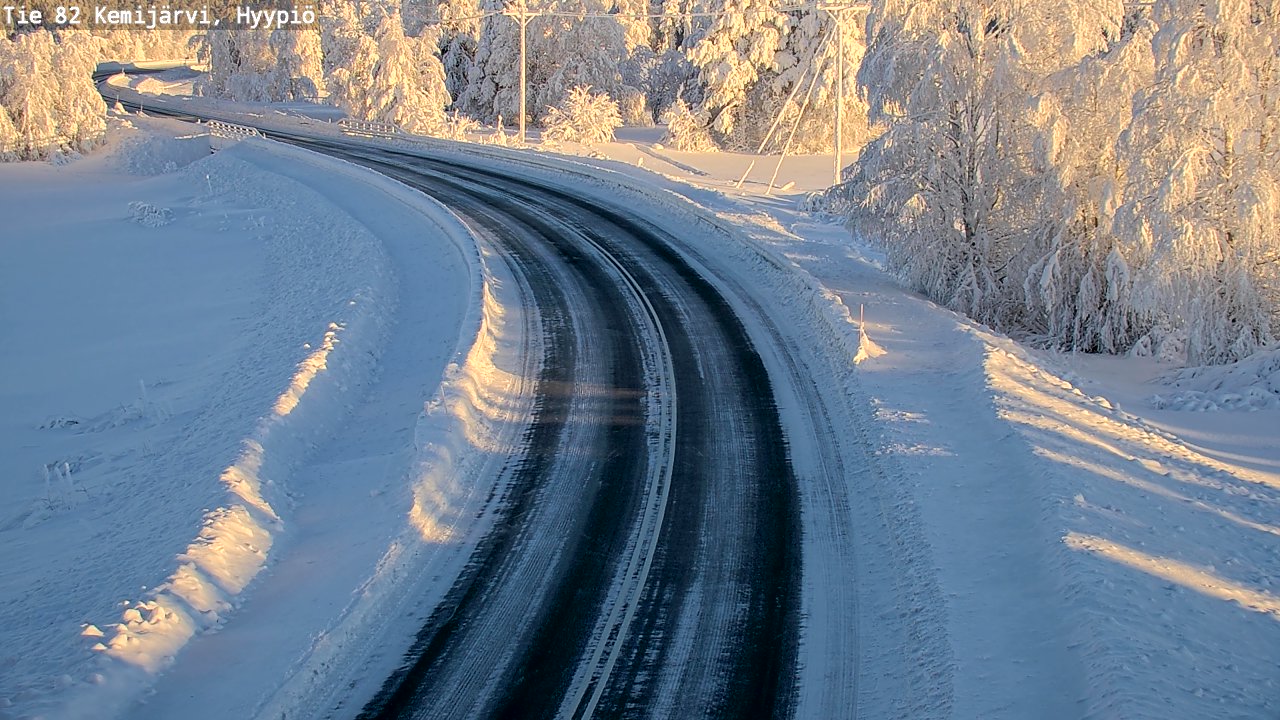 Weather Camera Image Väg 5 Kemi träsk, hyypiö, Kemijärvi, Lappi