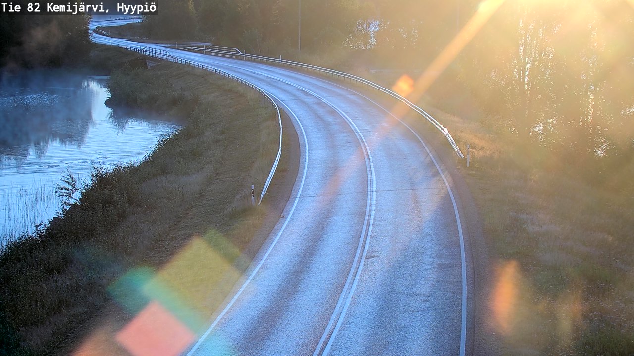 Weather Camera Image Road 82 Kemijärvi, Hyypiö, Kemijärvi, Lappi