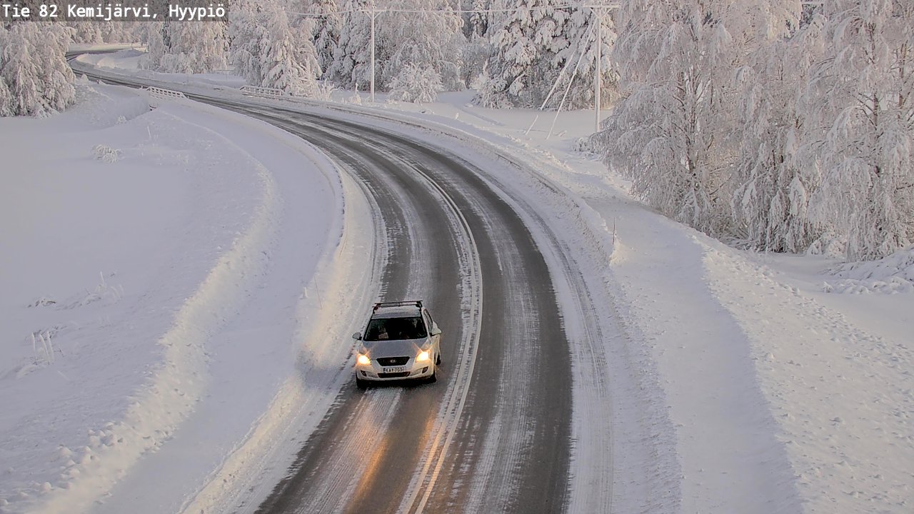 Weather Camera Image Väg 5 Kemi träsk, hyypiö, Kemijärvi, Lappi