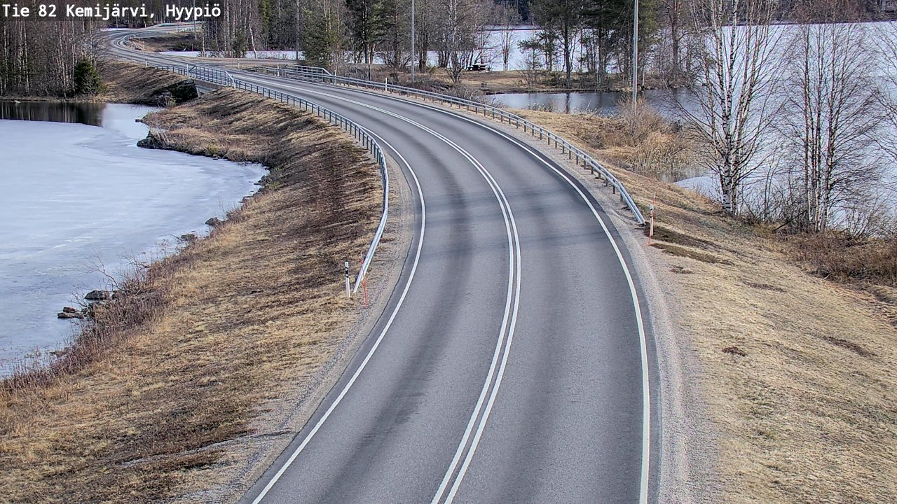 Weather Camera Image Road 82 Kemijärvi, Hyypiö, Kemijärvi, Lappi
