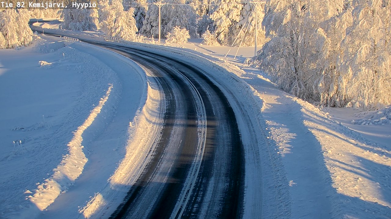 Weather Camera Image Väg 5 Kemi träsk, hyypiö, Kemijärvi, Lappi