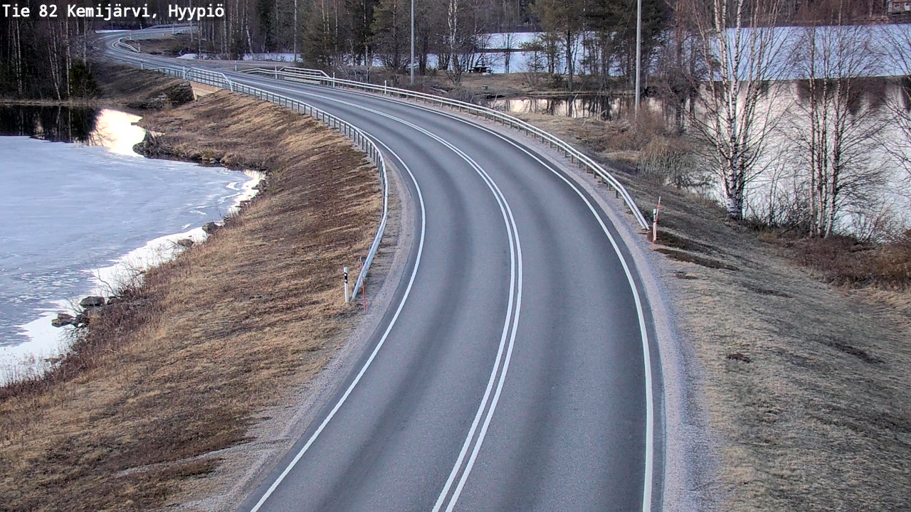 Weather Camera Image Road 82 Kemijärvi, Hyypiö, Kemijärvi, Lappi