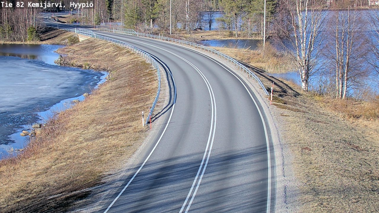 Weather Camera Image Road 82 Kemijärvi, Hyypiö, Kemijärvi, Lappi
