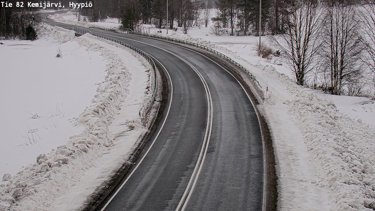 Weather Camera Image Väg 5 Kemi träsk, hyypiö, Kemijärvi, Lappi