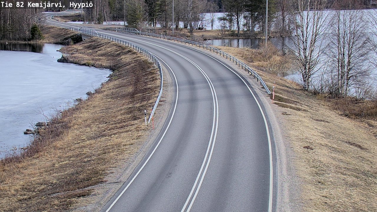 Weather Camera Image Road 82 Kemijärvi, Hyypiö, Kemijärvi, Lappi