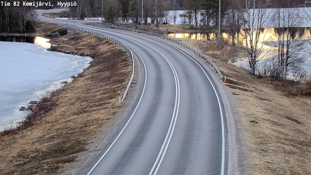 Weather Camera Image Road 82 Kemijärvi, Hyypiö, Kemijärvi, Lappi