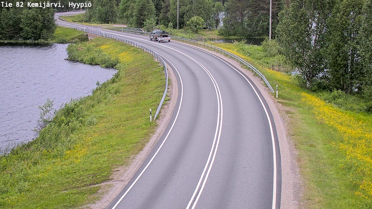 Weather Camera Image Road 82 Kemijärvi, Hyypiö, Kemijärvi, Lappi