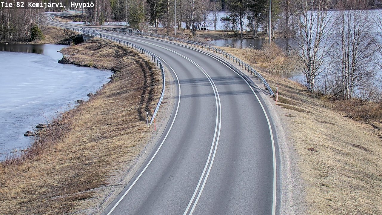 Weather Camera Image Road 82 Kemijärvi, Hyypiö, Kemijärvi, Lappi