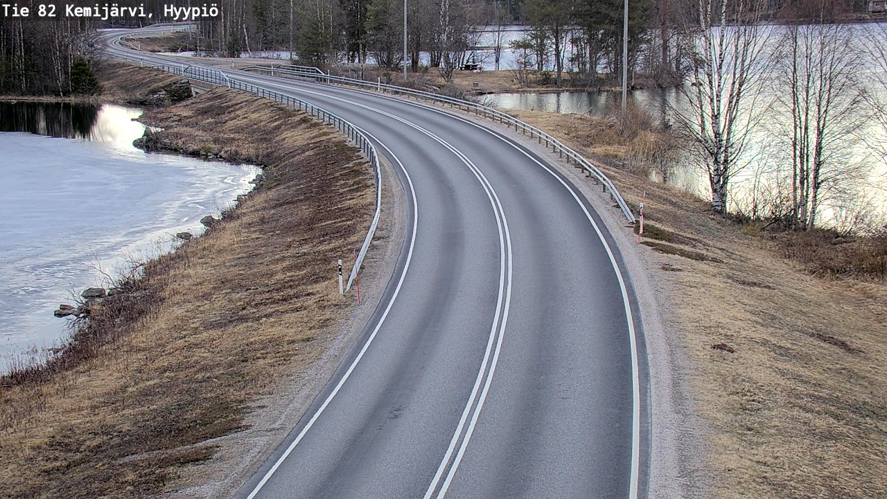 Weather Camera Image Väg 5 Kemi träsk, hyypiö, Kemijärvi, Lappi