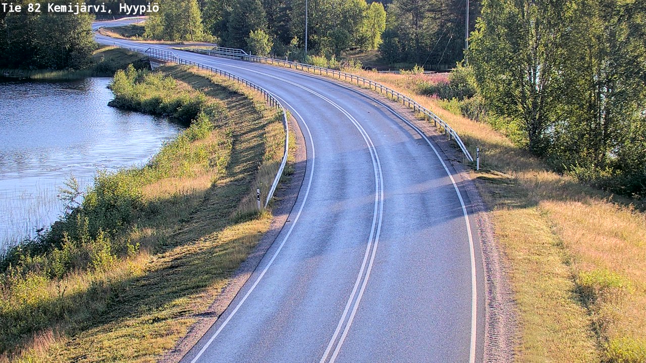 Weather Camera Image Road 82 Kemijärvi, Hyypiö, Kemijärvi, Lappi
