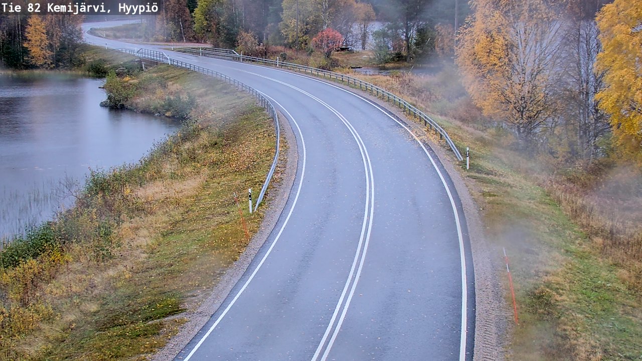 Weather Camera Image Road 82 Kemijärvi, Hyypiö, Kemijärvi, Lappi