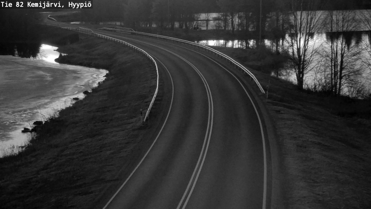 Weather Camera Image Road 82 Kemijärvi, Hyypiö, Kemijärvi, Lappi