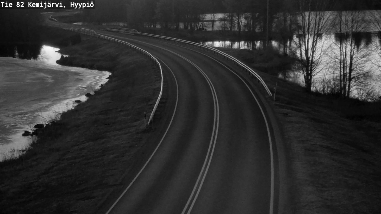 Weather Camera Image Road 82 Kemijärvi, Hyypiö, Kemijärvi, Lappi