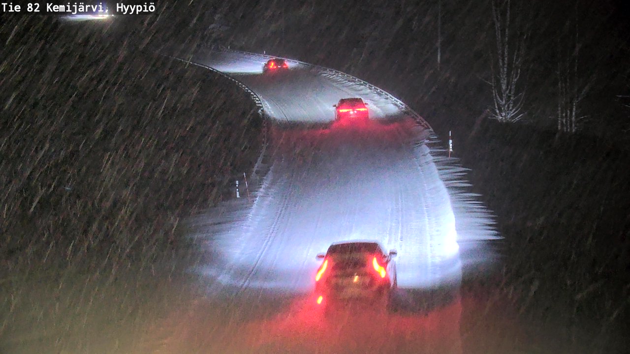 Weather Camera Image Road 82 Kemijärvi, Hyypiö, Kemijärvi, Lappi
