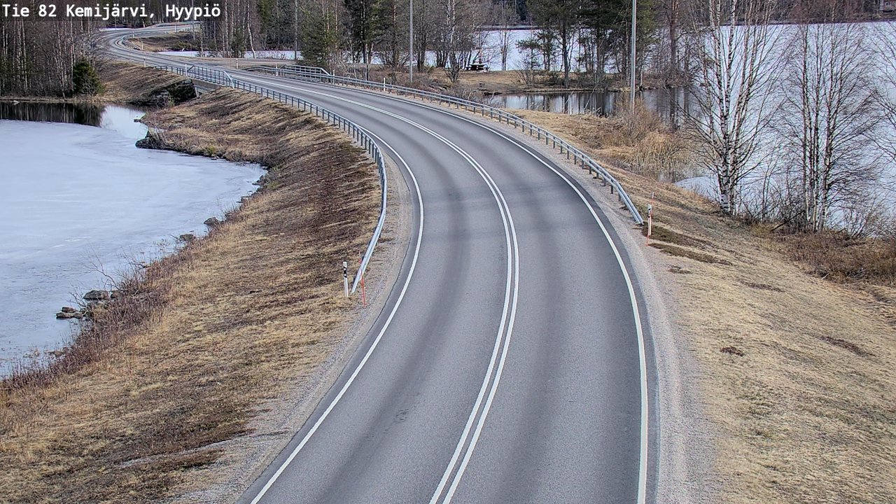 Weather Camera Image Road 82 Kemijärvi, Hyypiö, Kemijärvi, Lappi