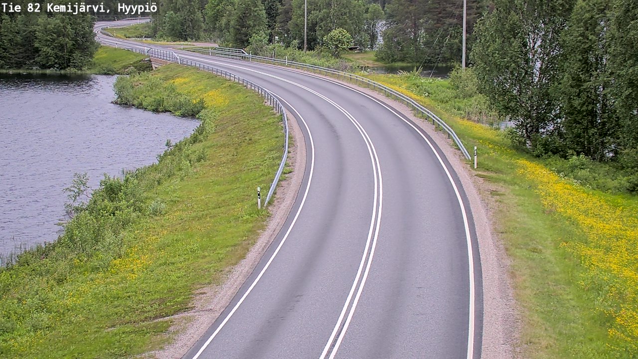 Weather Camera Image Road 82 Kemijärvi, Hyypiö, Kemijärvi, Lappi