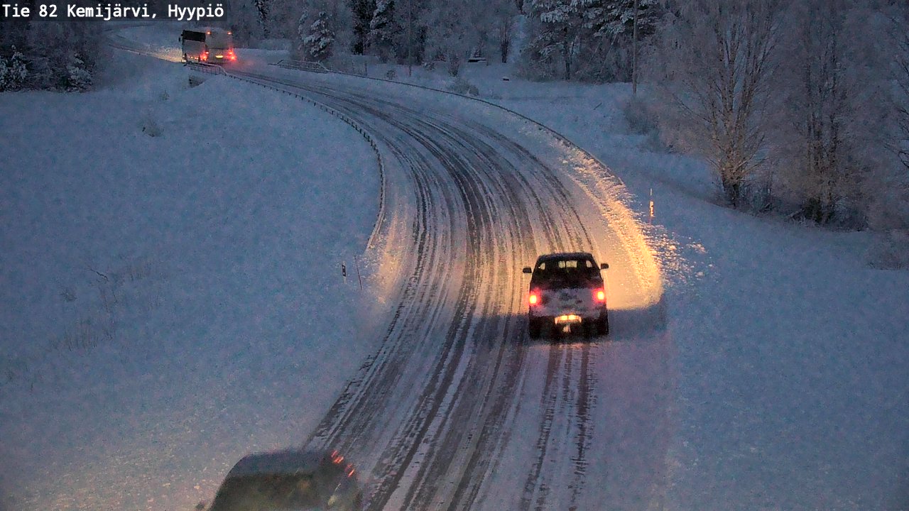 Weather Camera Image Road 82 Kemijärvi, Hyypiö, Kemijärvi, Lappi