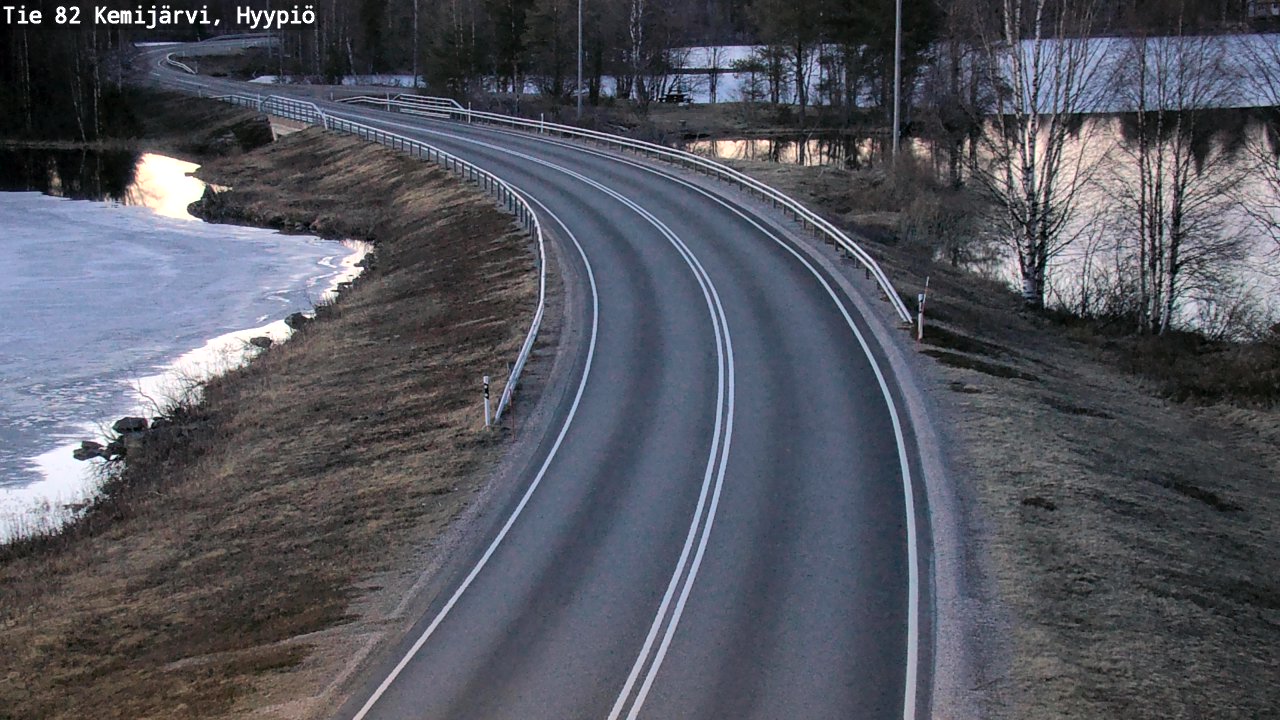 Weather Camera Image Road 82 Kemijärvi, Hyypiö, Kemijärvi, Lappi