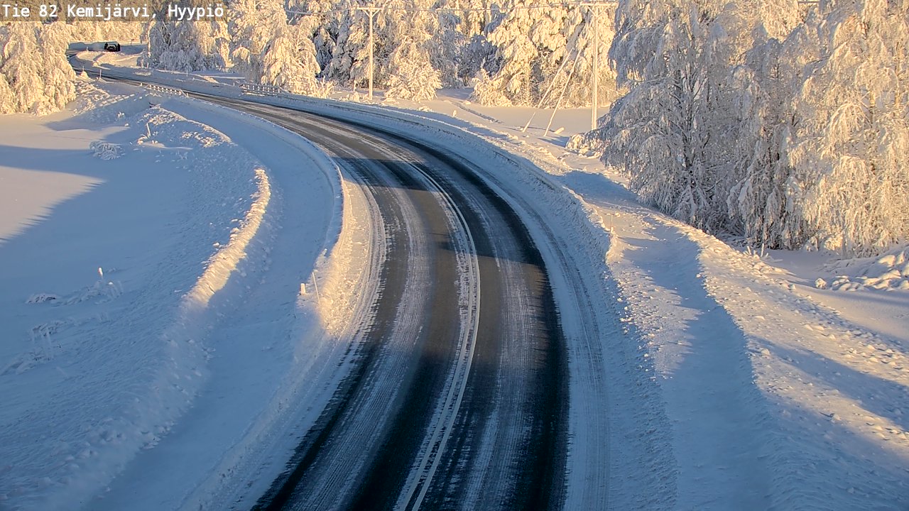 Weather Camera Image Road 82 Kemijärvi, Hyypiö, Kemijärvi, Lappi