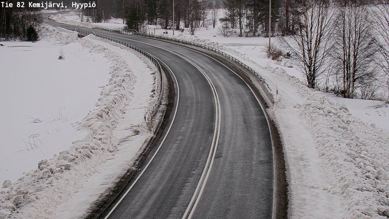 Weather Camera Image Väg 5 Kemi träsk, hyypiö, Kemijärvi, Lappi