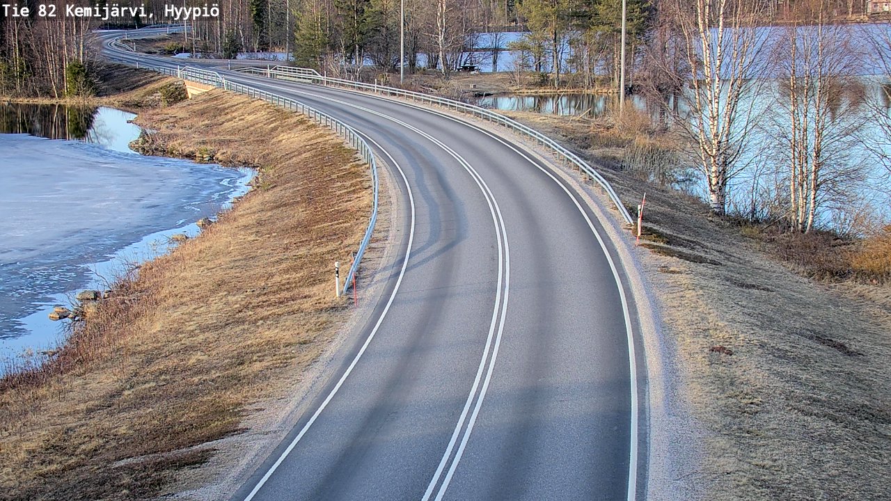 Weather Camera Image Road 82 Kemijärvi, Hyypiö, Kemijärvi, Lappi