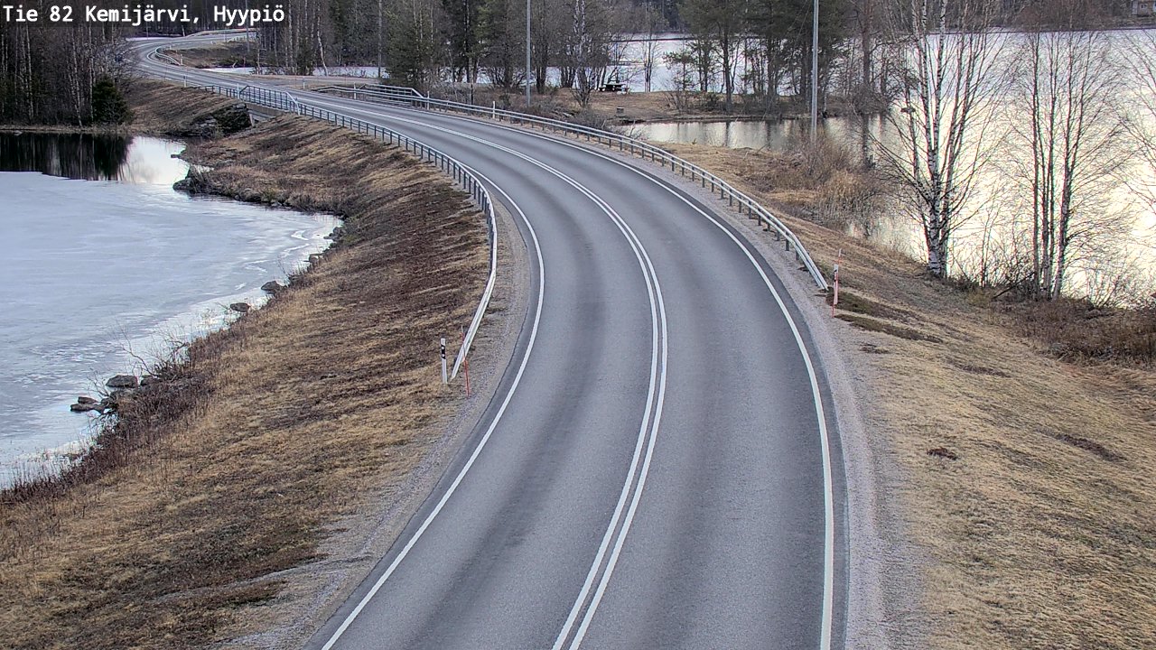Weather Camera Image Väg 5 Kemi träsk, hyypiö, Kemijärvi, Lappi