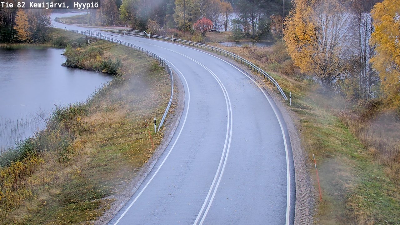 Weather Camera Image Road 82 Kemijärvi, Hyypiö, Kemijärvi, Lappi