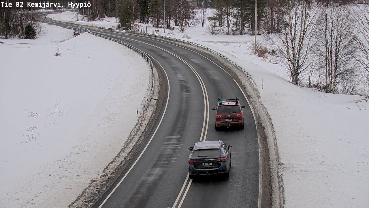 Weather Camera Image Road 82 Kemijärvi, Hyypiö, Kemijärvi, Lappi
