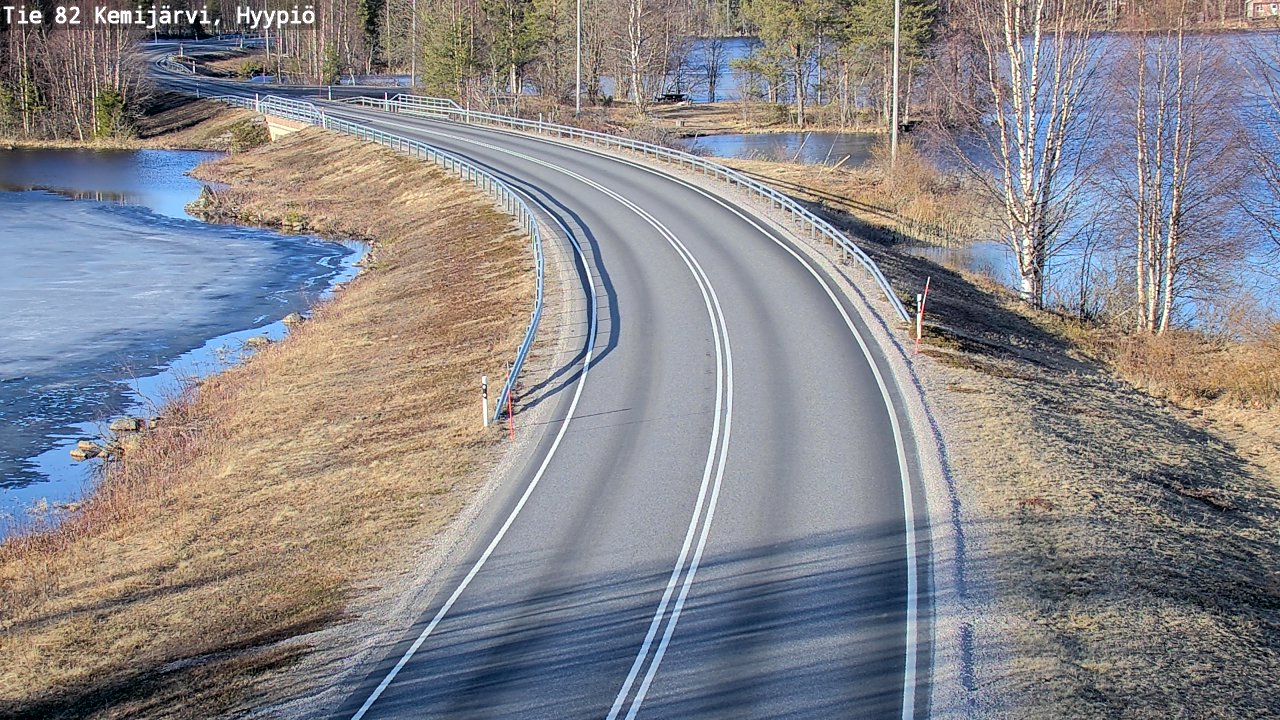 Weather Camera Image Road 82 Kemijärvi, Hyypiö, Kemijärvi, Lappi