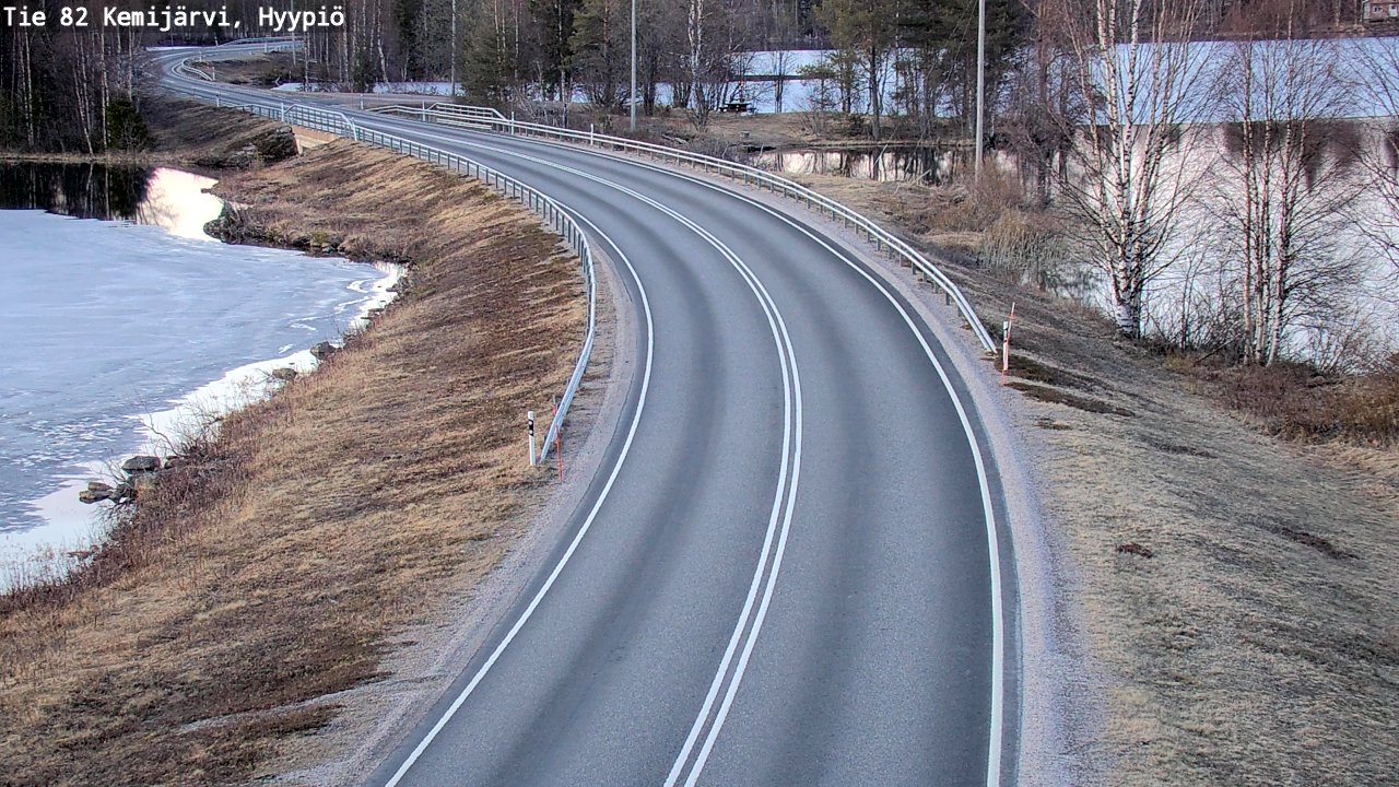 Weather Camera Image Road 82 Kemijärvi, Hyypiö, Kemijärvi, Lappi