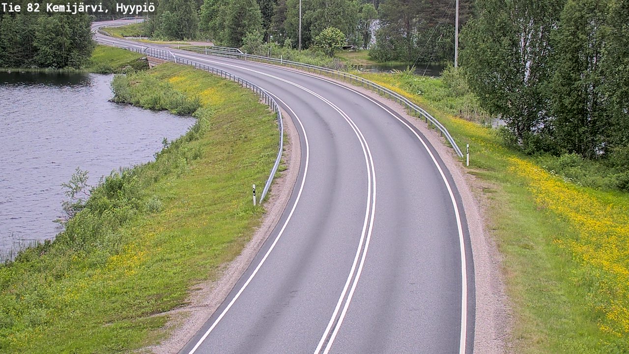 Weather Camera Image Road 82 Kemijärvi, Hyypiö, Kemijärvi, Lappi