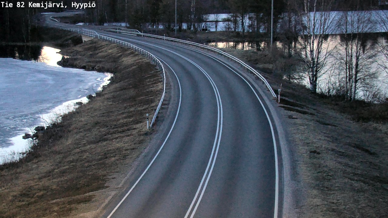 Weather Camera Image Road 82 Kemijärvi, Hyypiö, Kemijärvi, Lappi