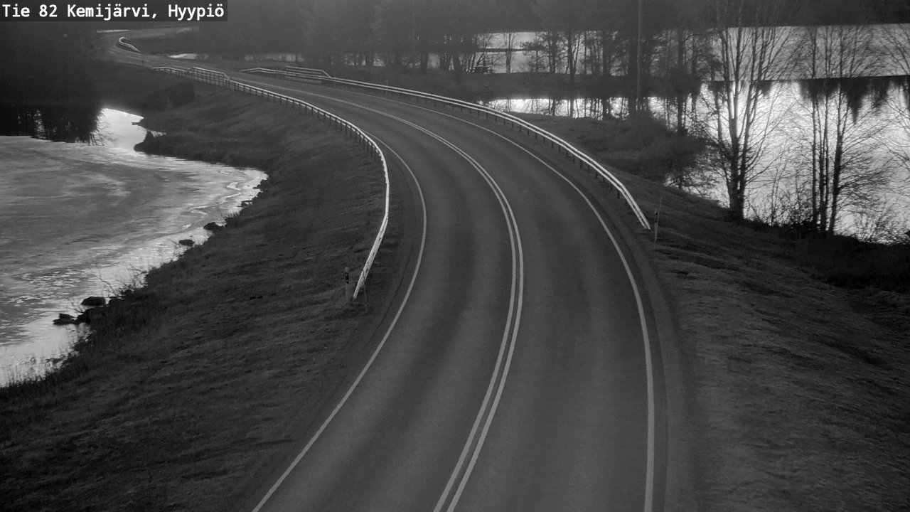 Weather Camera Image Väg 5 Kemi träsk, hyypiö, Kemijärvi, Lappi