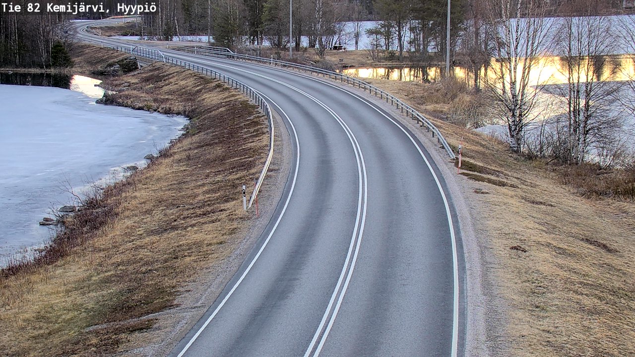 Weather Camera Image Road 82 Kemijärvi, Hyypiö, Kemijärvi, Lappi