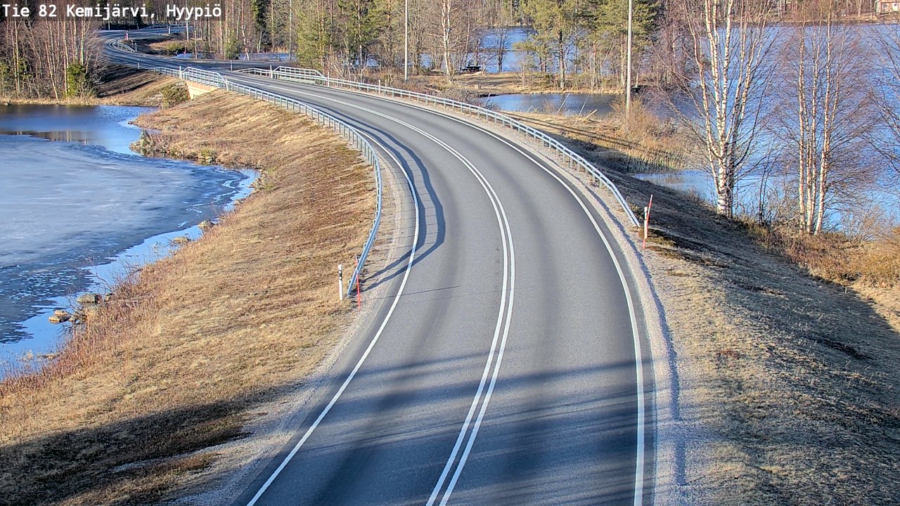 Weather Camera Image Road 82 Kemijärvi, Hyypiö, Kemijärvi, Lappi