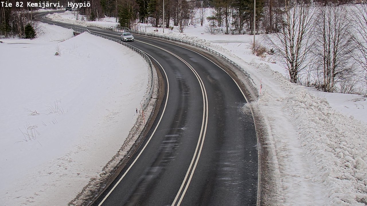 Weather Camera Image Road 82 Kemijärvi, Hyypiö, Kemijärvi, Lappi