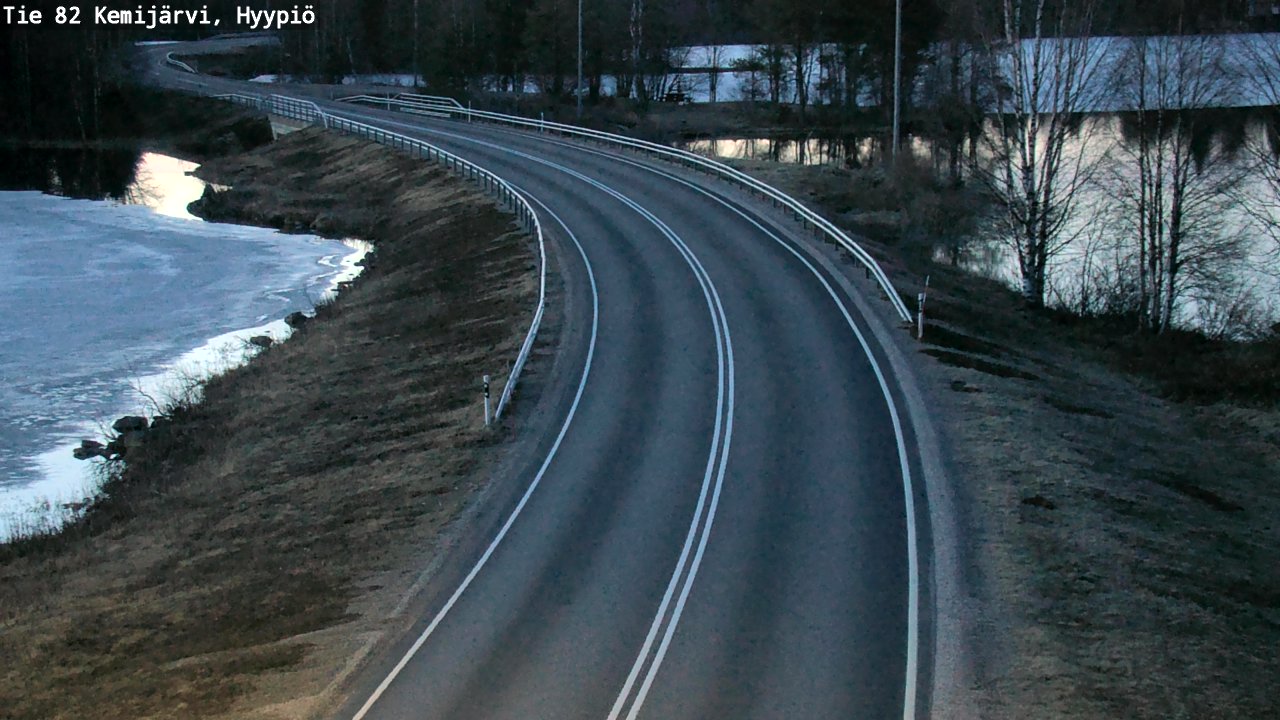 Weather Camera Image Road 82 Kemijärvi, Hyypiö, Kemijärvi, Lappi