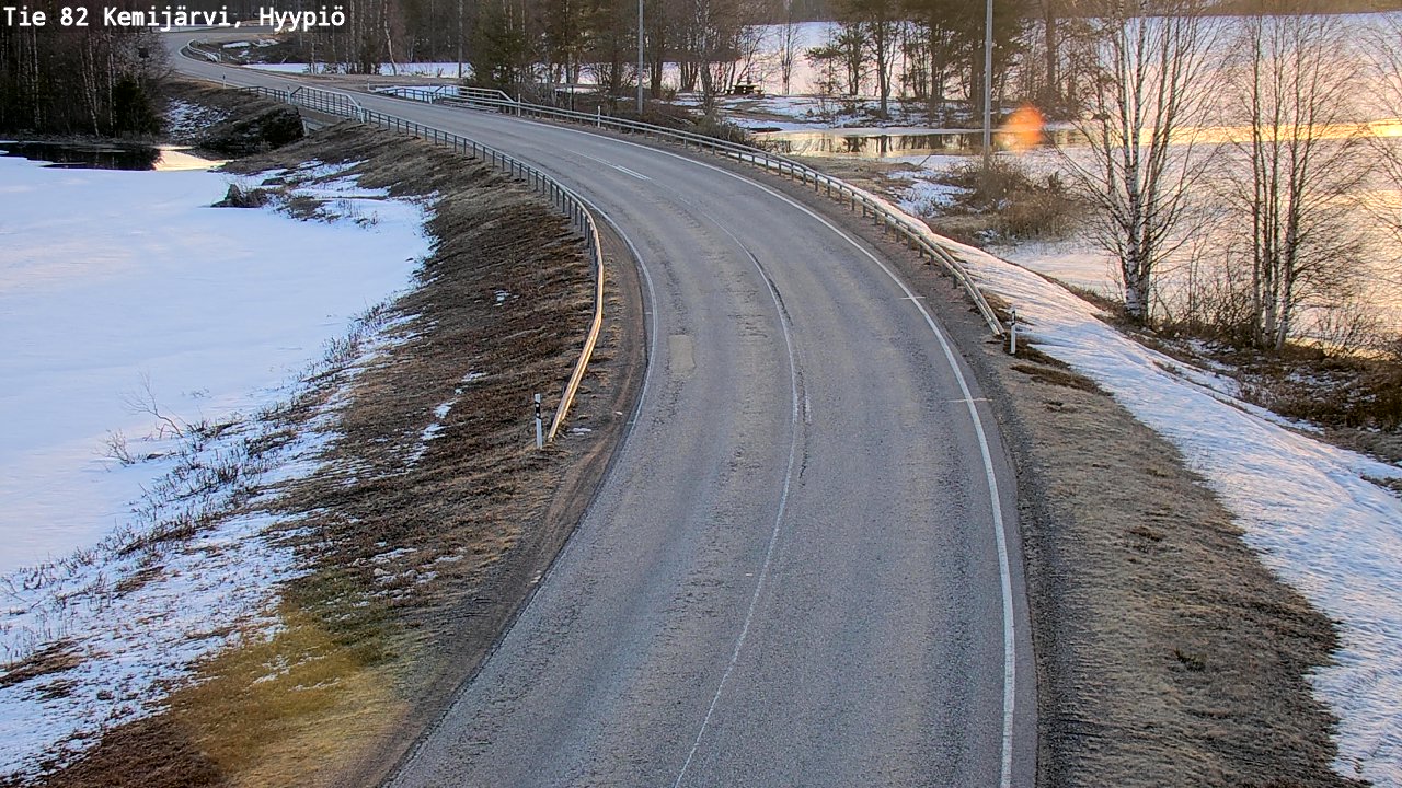 Weather Camera Image Road 82 Kemijärvi, Hyypiö, Kemijärvi, Lappi