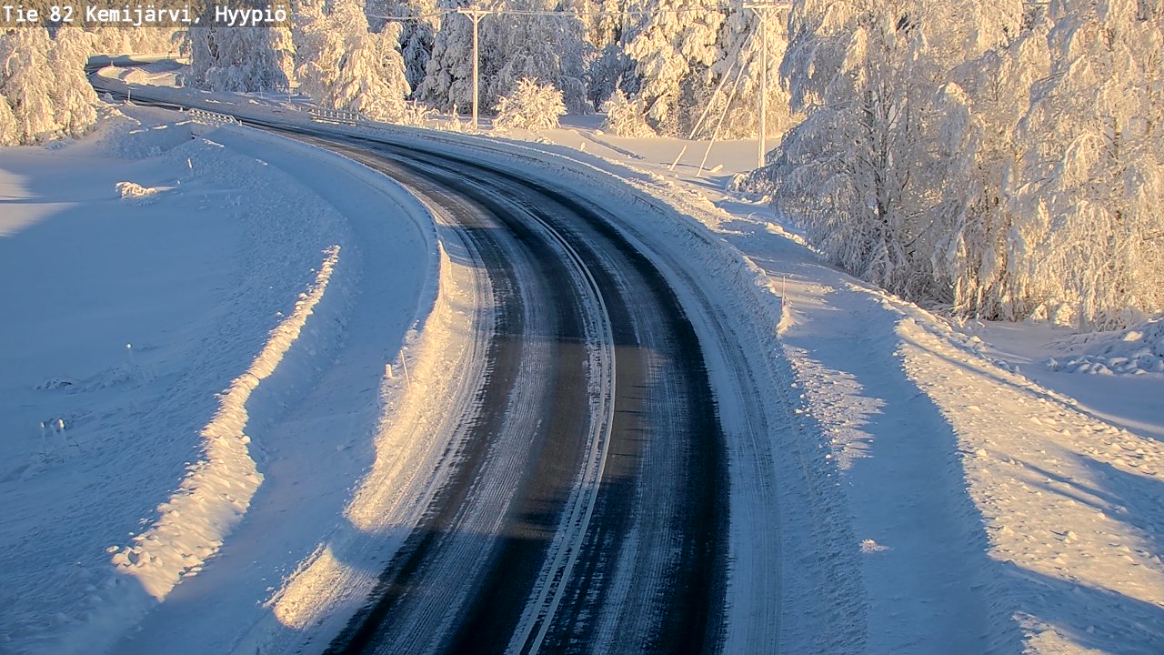 Weather Camera Image Road 82 Kemijärvi, Hyypiö, Kemijärvi, Lappi