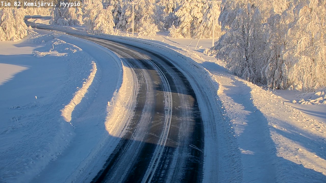 Weather Camera Image Road 82 Kemijärvi, Hyypiö, Kemijärvi, Lappi