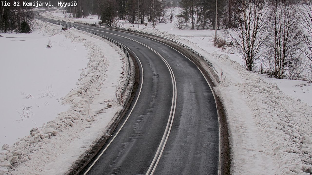 Weather Camera Image Väg 5 Kemi träsk, hyypiö, Kemijärvi, Lappi
