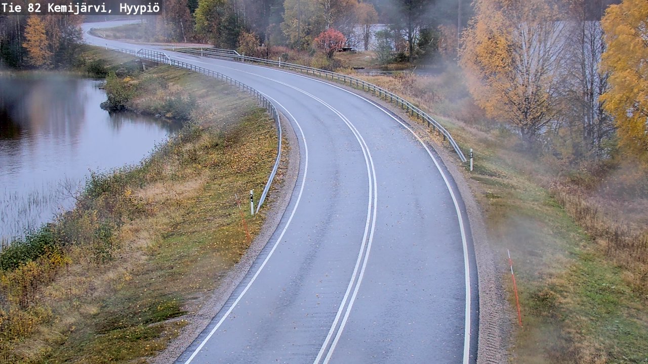 Weather Camera Image Road 82 Kemijärvi, Hyypiö, Kemijärvi, Lappi