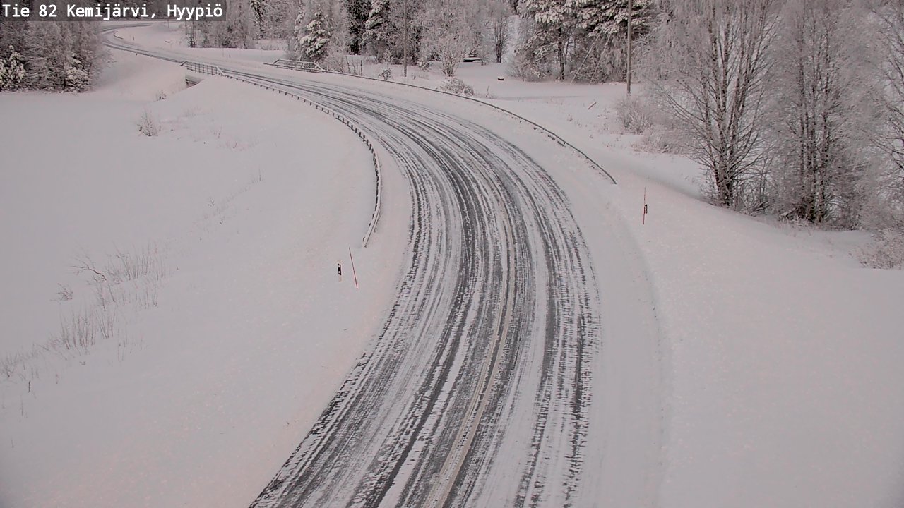 Weather Camera Image Road 82 Kemijärvi, Hyypiö, Kemijärvi, Lappi