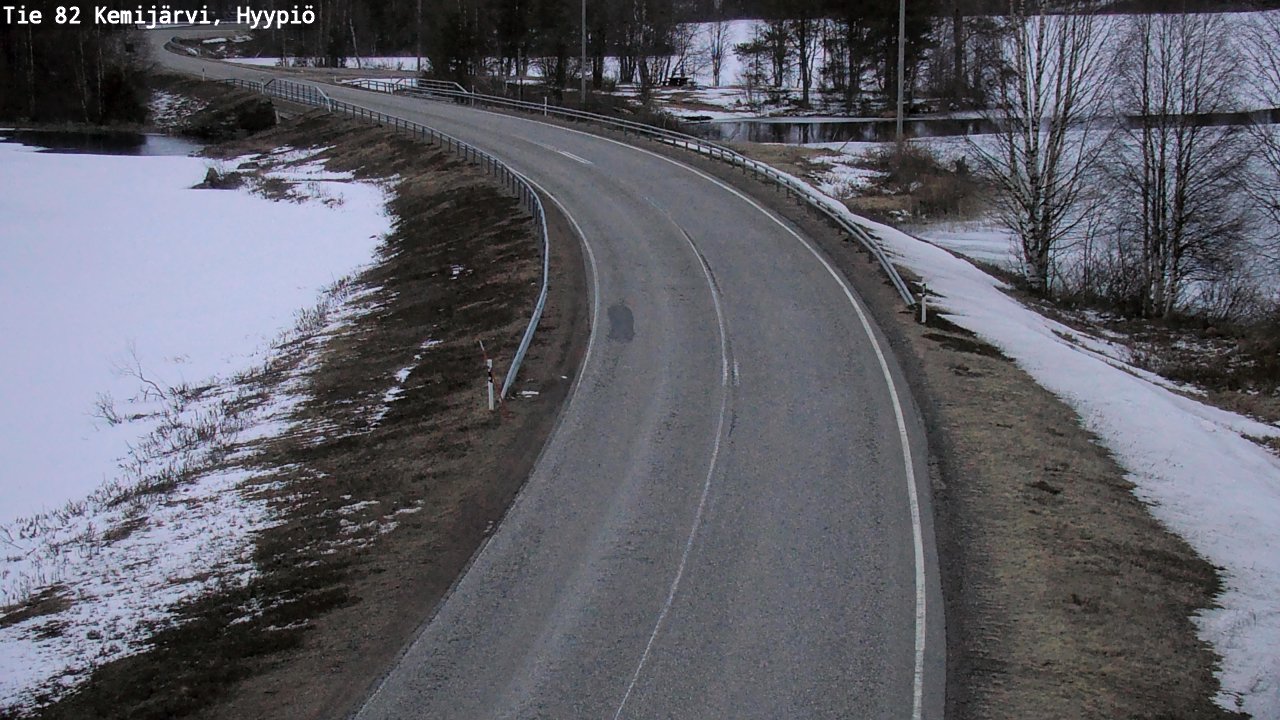 Weather Camera Image Road 82 Kemijärvi, Hyypiö, Kemijärvi, Lappi